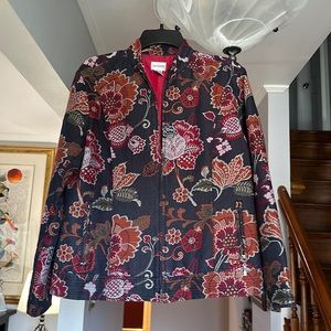 🎤🎉 Charming Chico’s Fall Floral Jacket Sz 2 / L